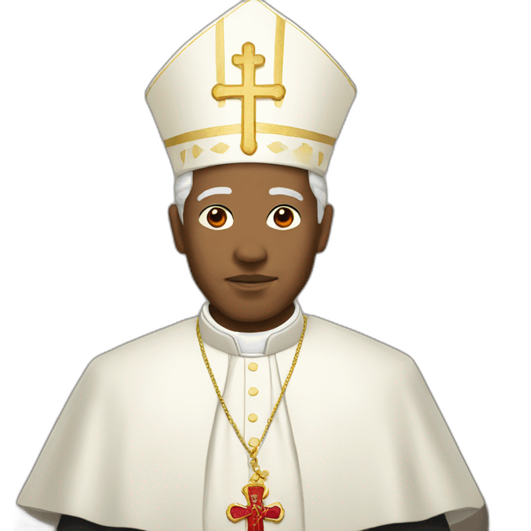 Black Asian pope emoji