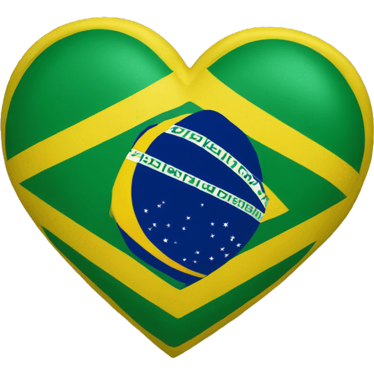 Heart with the brazil flag emoji