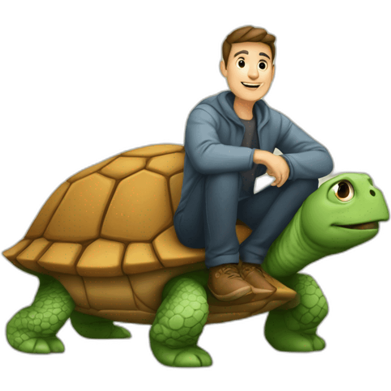 Homme sur tortue emoji