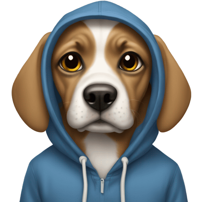 Dog wearing sandiego hoodie emoji