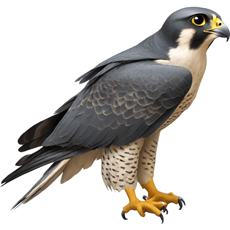 Peregrine falcon with bird in talons  emoji