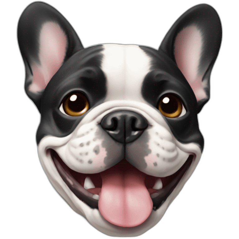 smiling french bulldog emoji