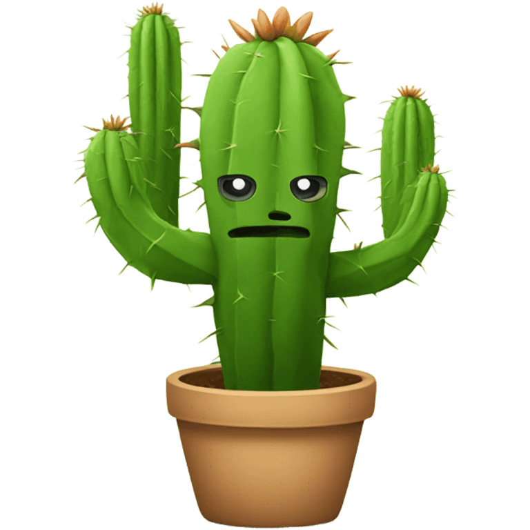 Nervous cactus emoji