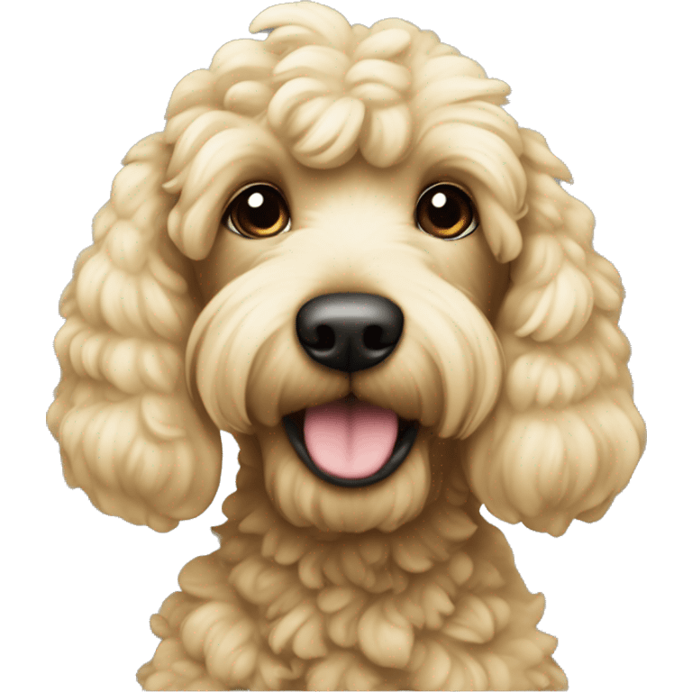 Blonde cockapoo in equafleece  emoji