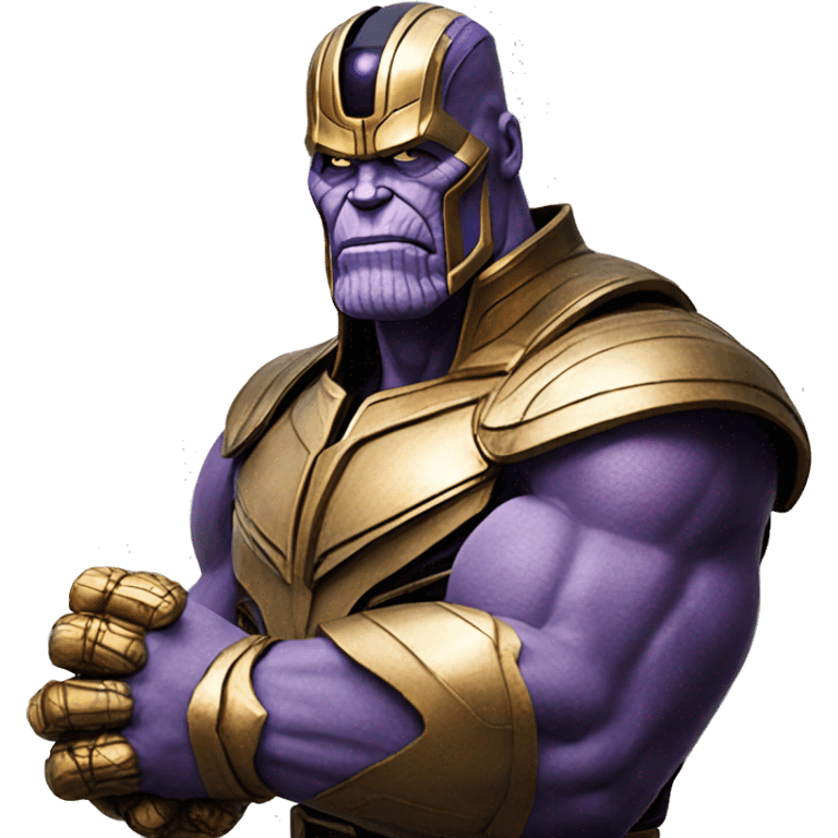 Thanos with his glove emoji