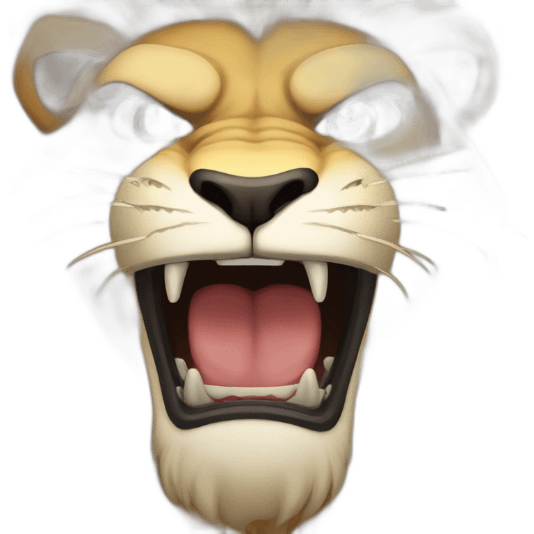 Angry lion emoji