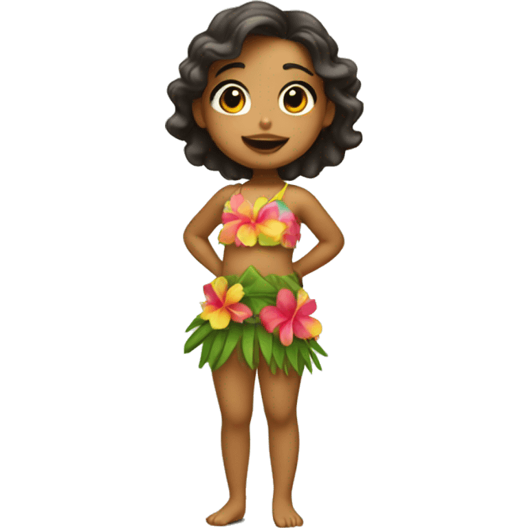 hawaii dance one girl full body emoji