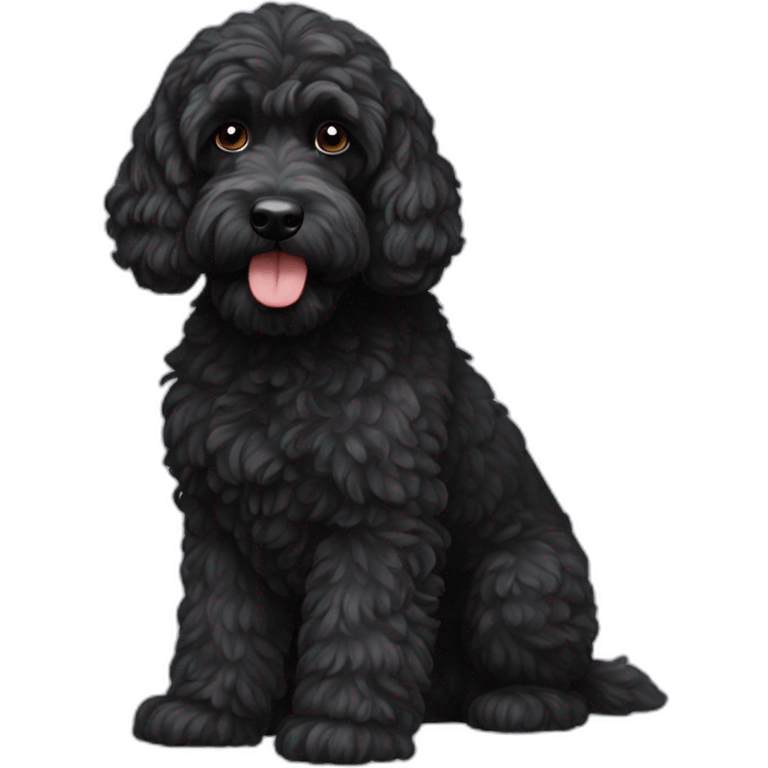 Black cockapoo emoji