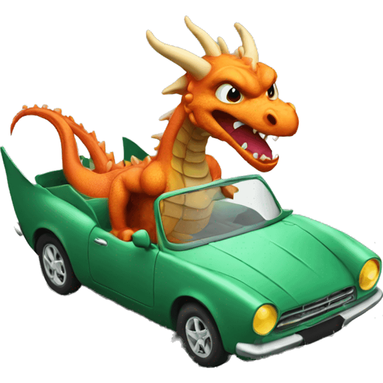 dragon with car emoji