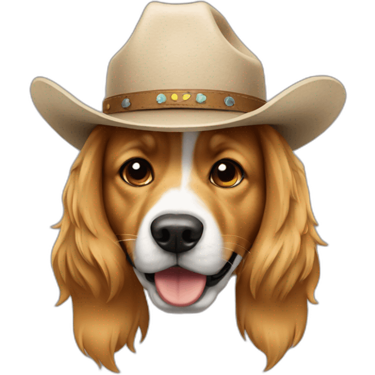 Dog with cowboy hat emoji