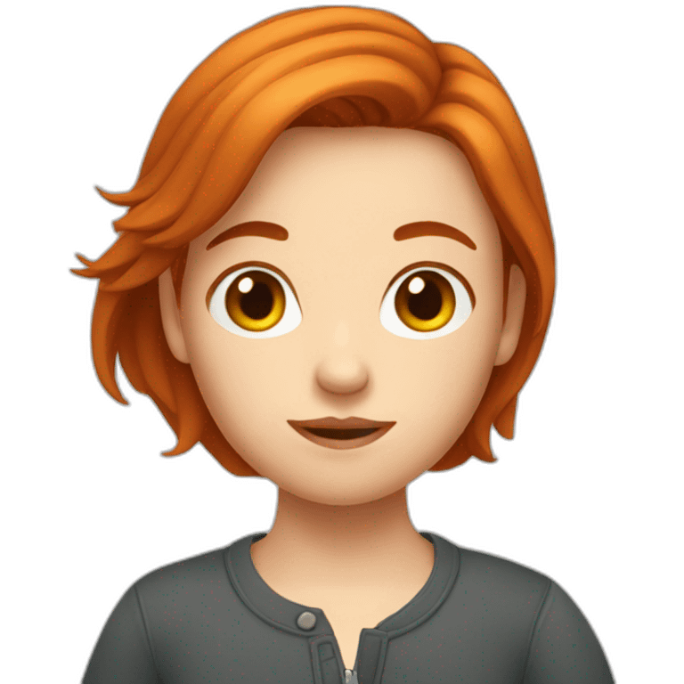 Fille rousse emoji