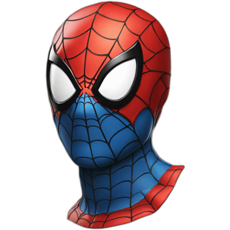 Comics Spiderman bust in red emoji