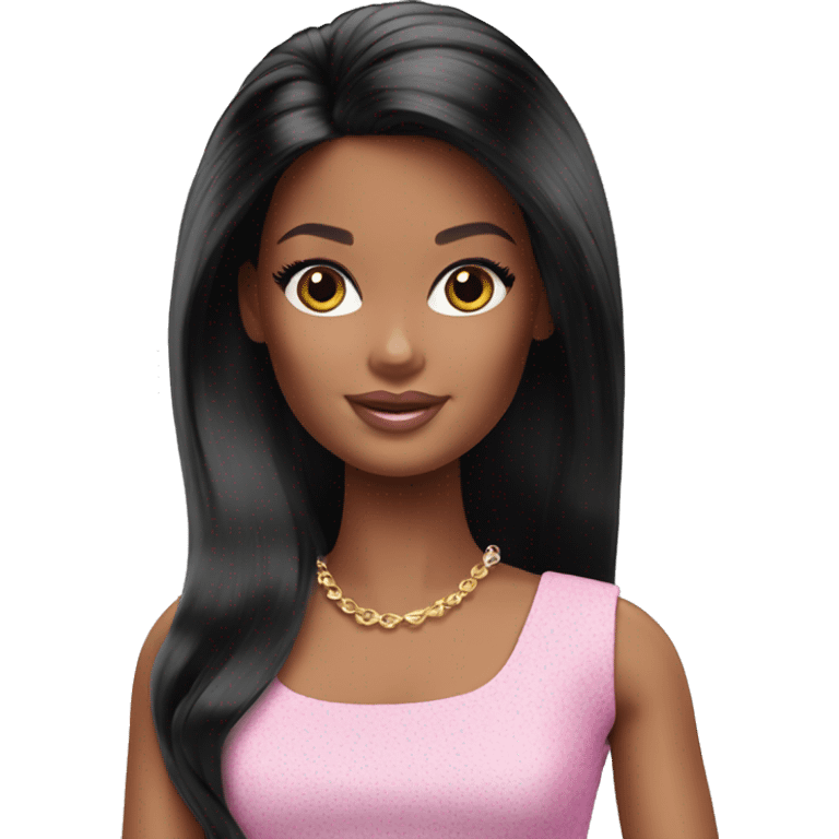 barbie doll black hair emoji