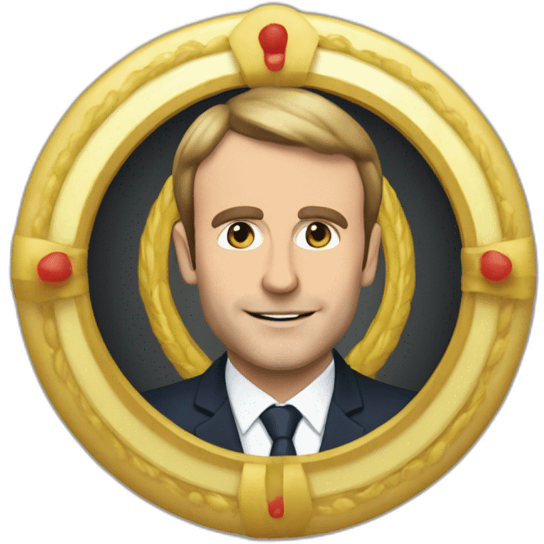 Macron with cockade emoji