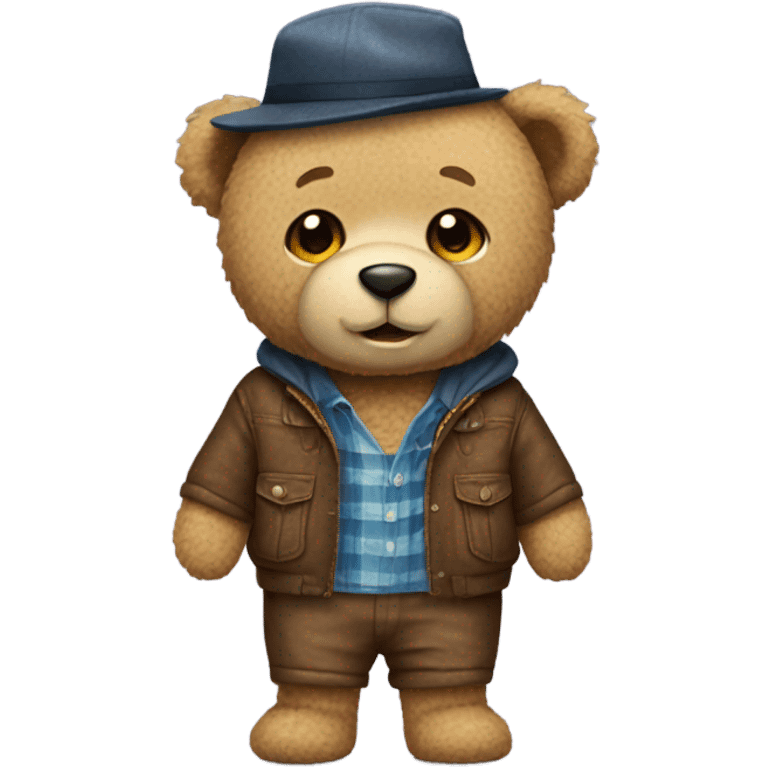 Teddy bear with outfit emoji