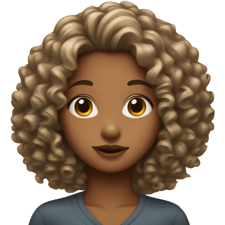 Girl with curly hair emoji