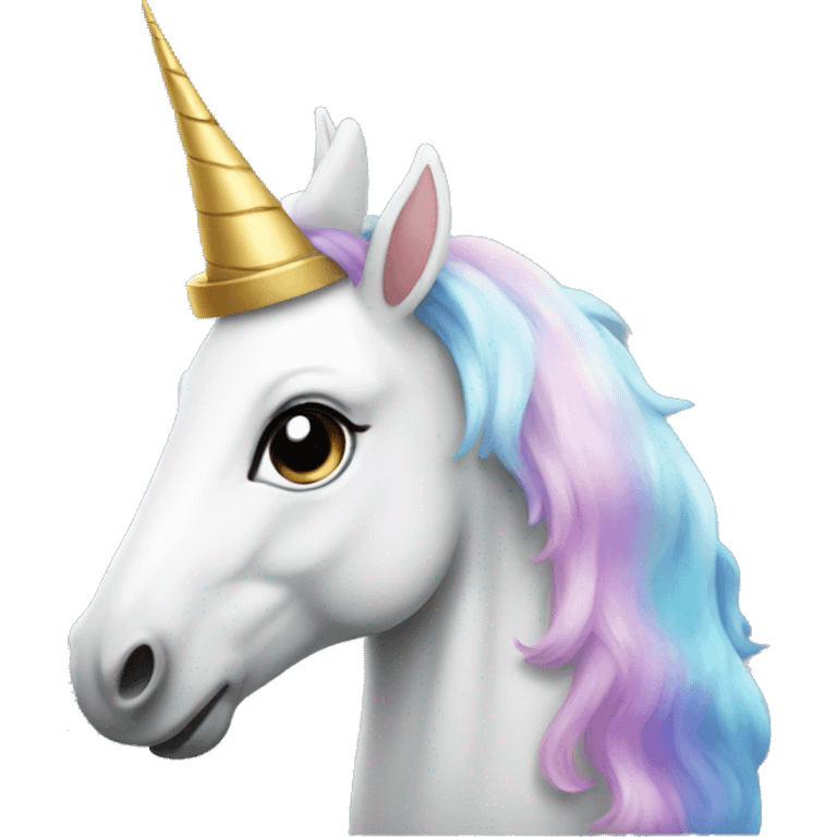 Unicorn wearing a hat  emoji