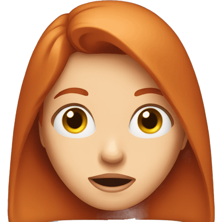 Redhead woman looking shocked emoji