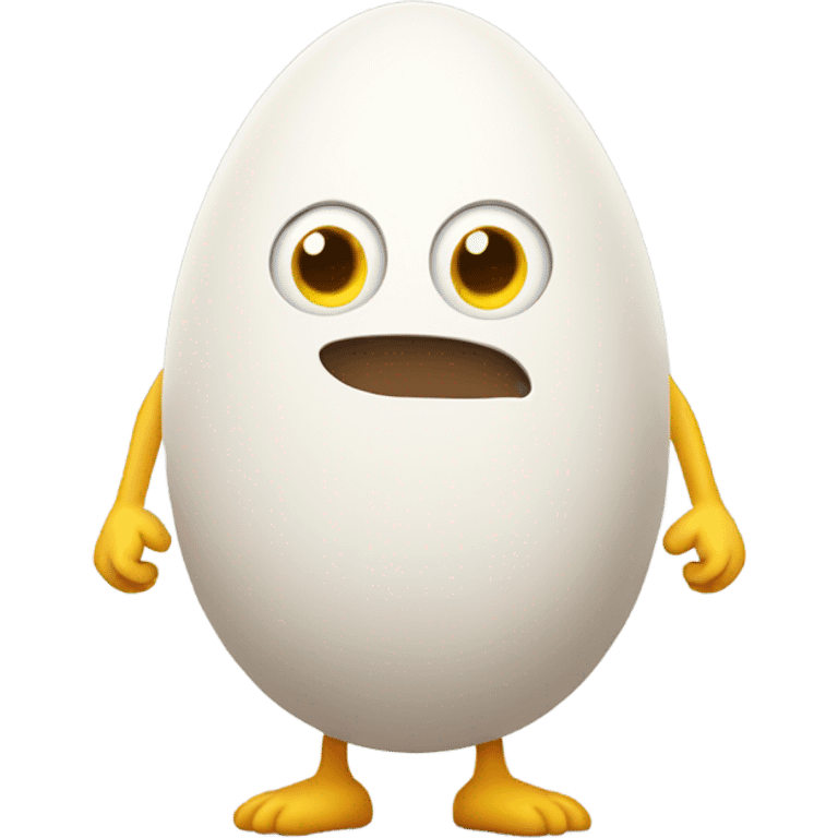 egg with arms and legs  emoji