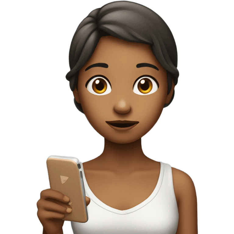 The girl with the phone emoji