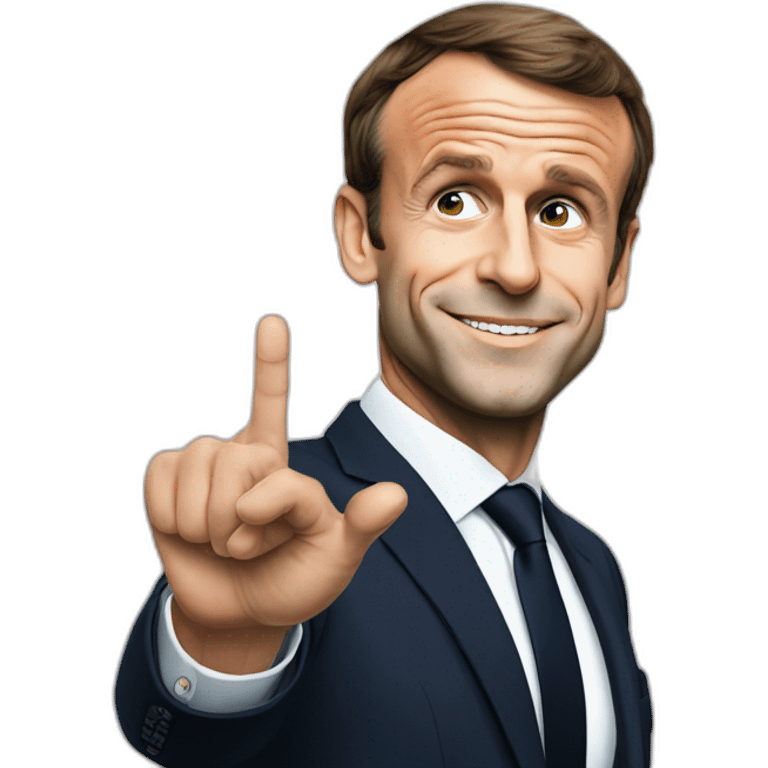 emmanuel macron does the JUL sign emoji