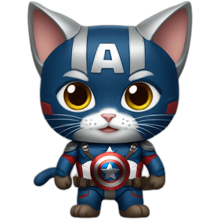 cat in captain America suit emoji