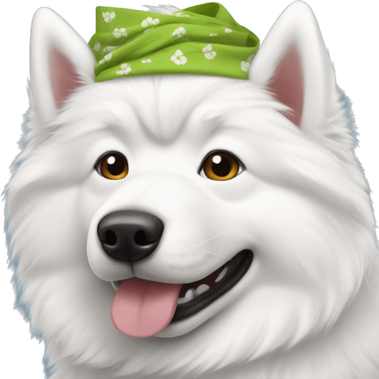 Samoyed wearing a bandana  emoji