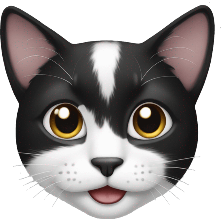 Black and white cat emoji