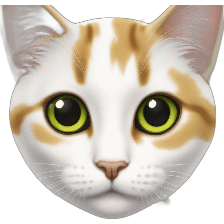 chat calico yeux vert emoji