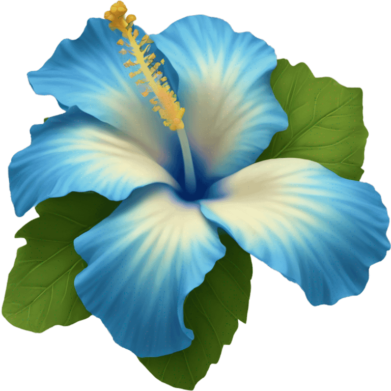 Blue hibiscus flower emoji