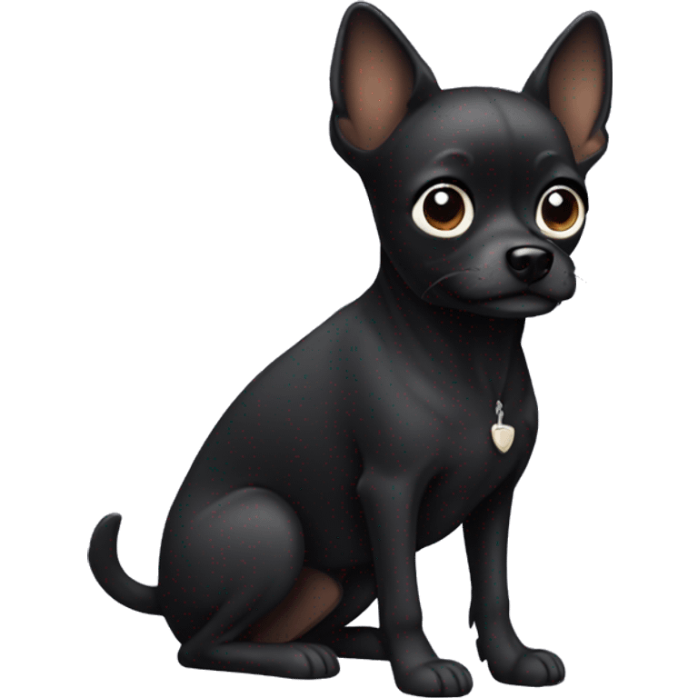 Black small dog  emoji