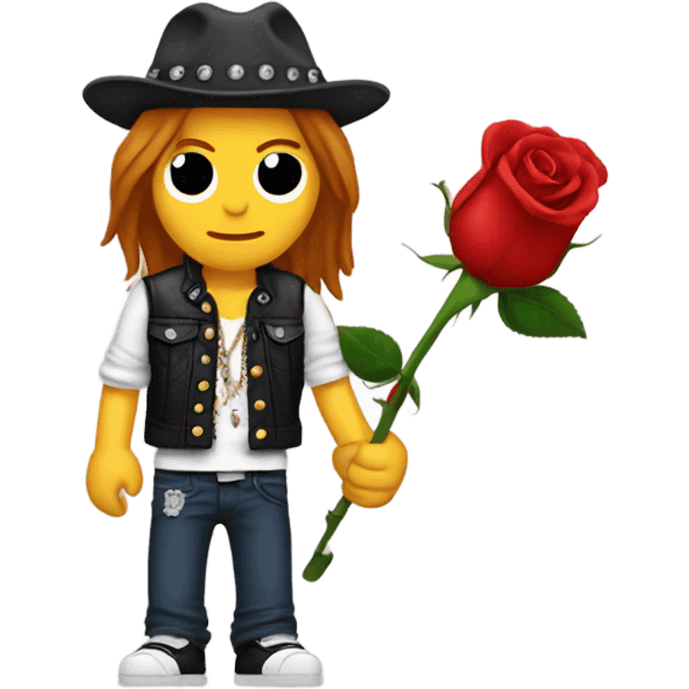 Axl Rose with a rose  emoji