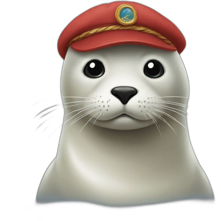 Seal with cap emoji