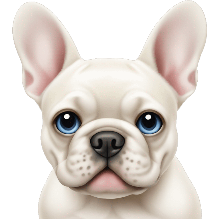 French bulldog blue eyes cream colour emoji