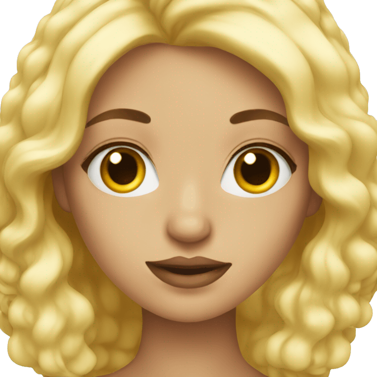 Blonde with lashes emoji