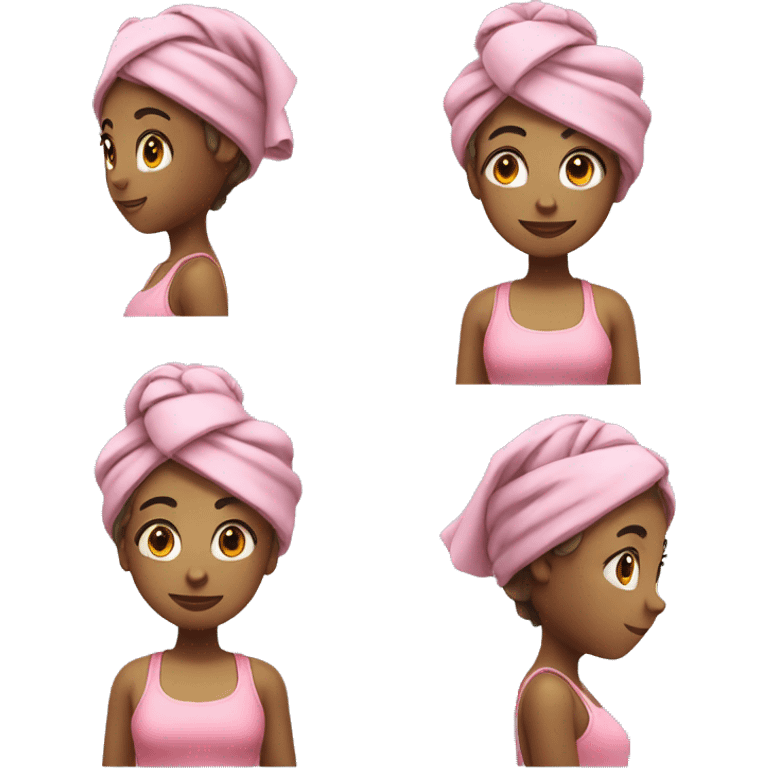 girl with towel on hair playing nintendo switch emoji