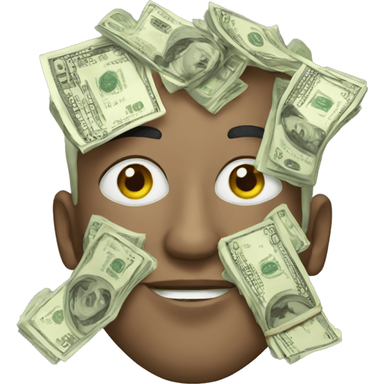 man covered of money emoji