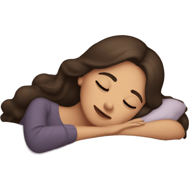 sleeping brunette  emoji