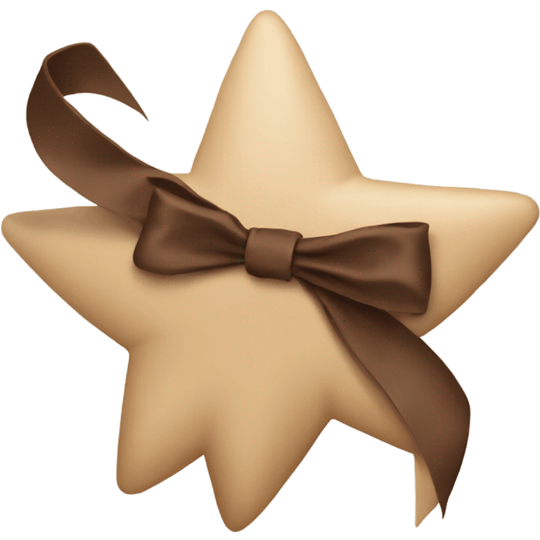 beige star with brown bow emoji