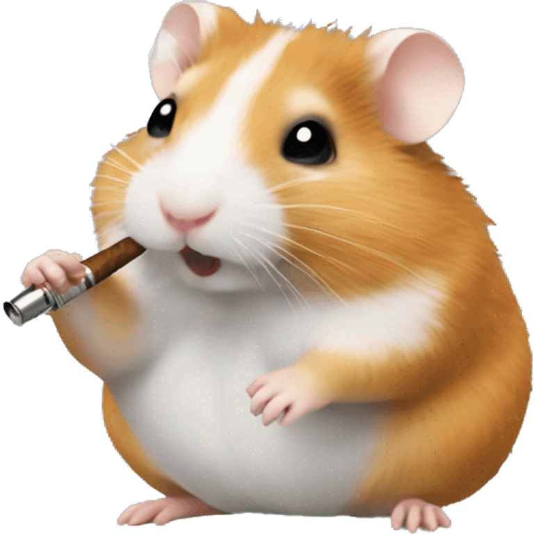 hamster with Hookah with smoke emoji