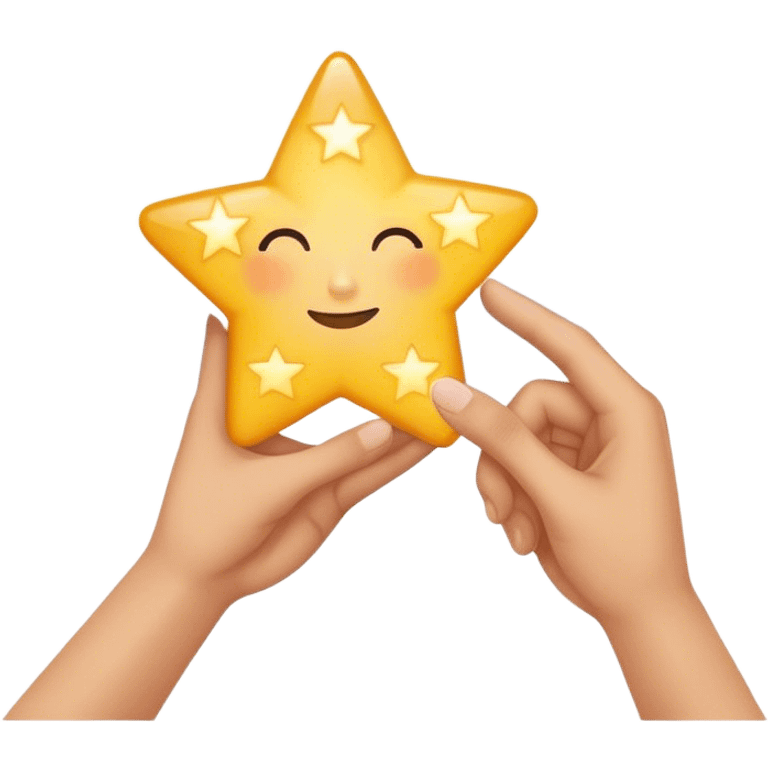 grabbing a dream star with your hand  emoji