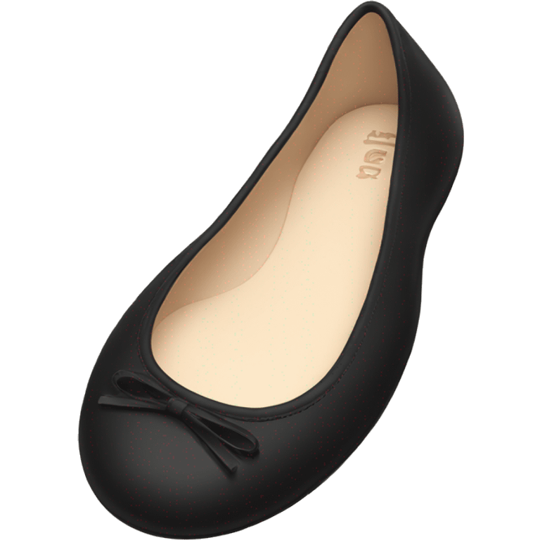 Ballet flat black emoji