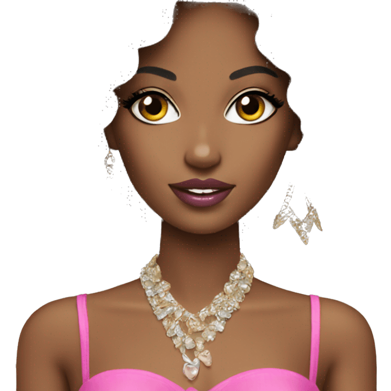 glamorous black barbie  emoji