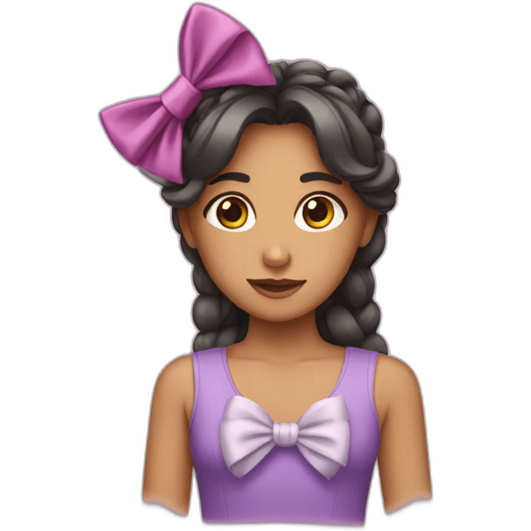 Girl with a bow emoji