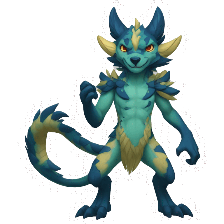 Anthro Vernid-WickerBeast-Protogen-Primagen-Fakémon Full Body emoji