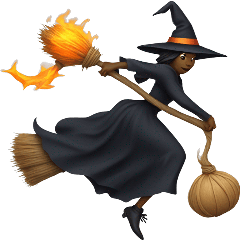 witch on broom emoji