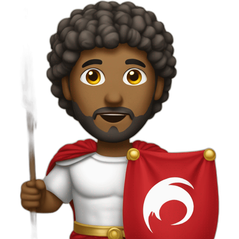 Hannibal barca holding tunisia flag emoji