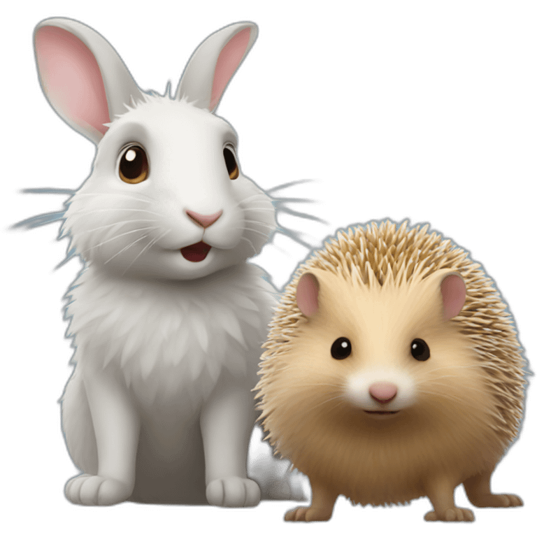 rabbit and hedgehog emoji