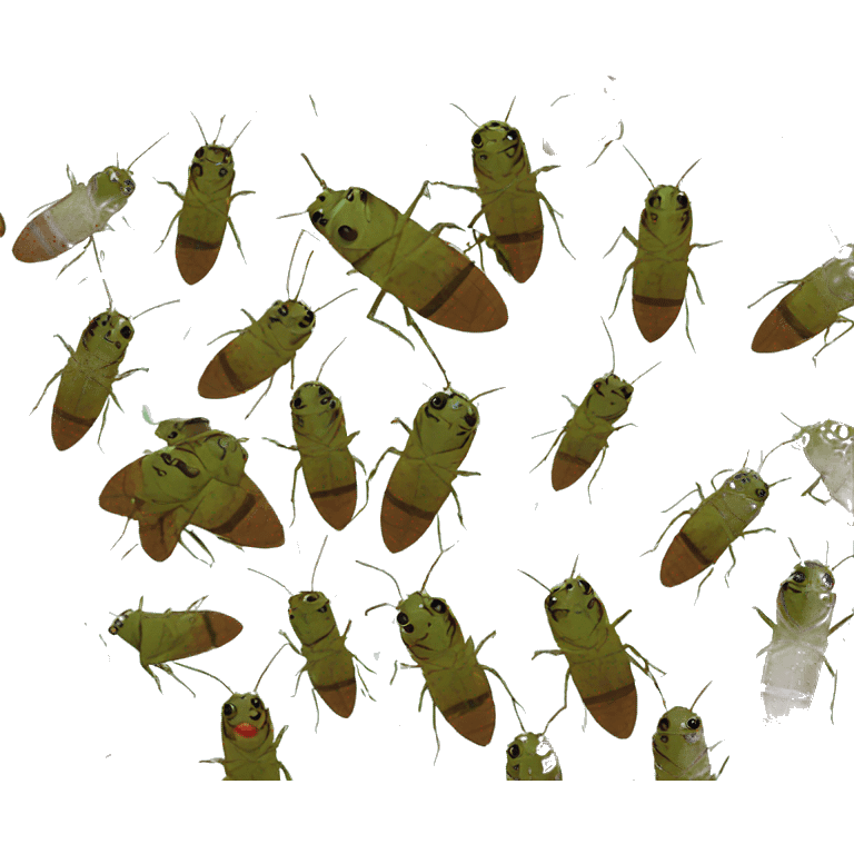 A bunch of crickets with music notes emoji