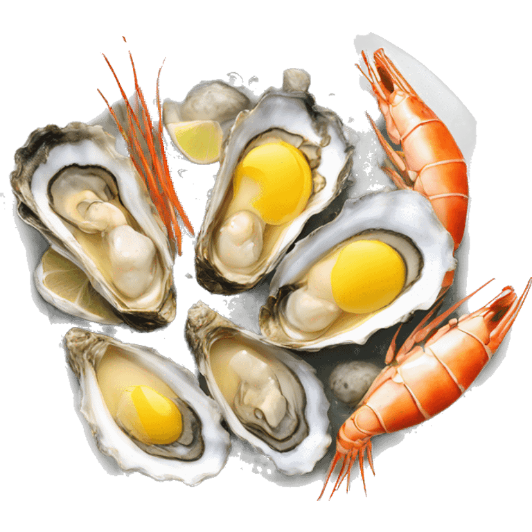 oysters and prawns emoji